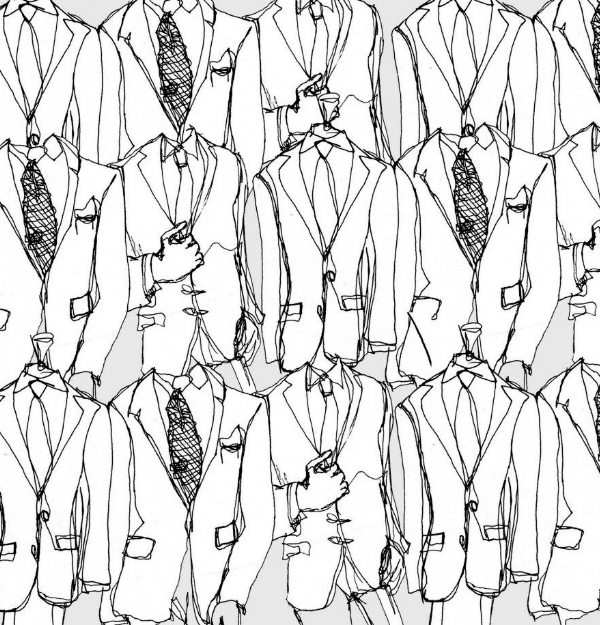 Suit repeat illustration